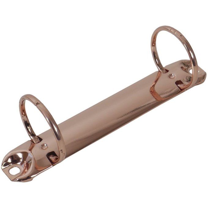 Mécanisme pour classeur, à l'unité, 2 anneaux - diamètre 32mm - Couleur : Bronze/rose gold