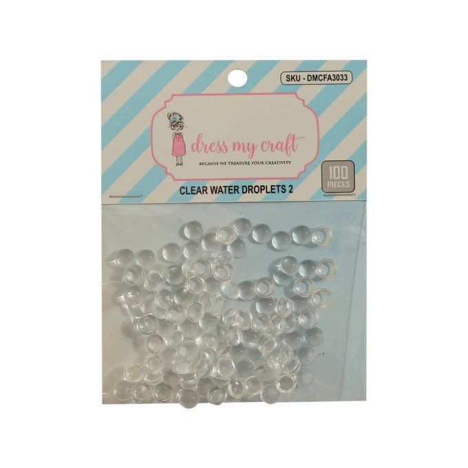 Dress my craft - dômes en plastique transparents - dim. 6mm environ 