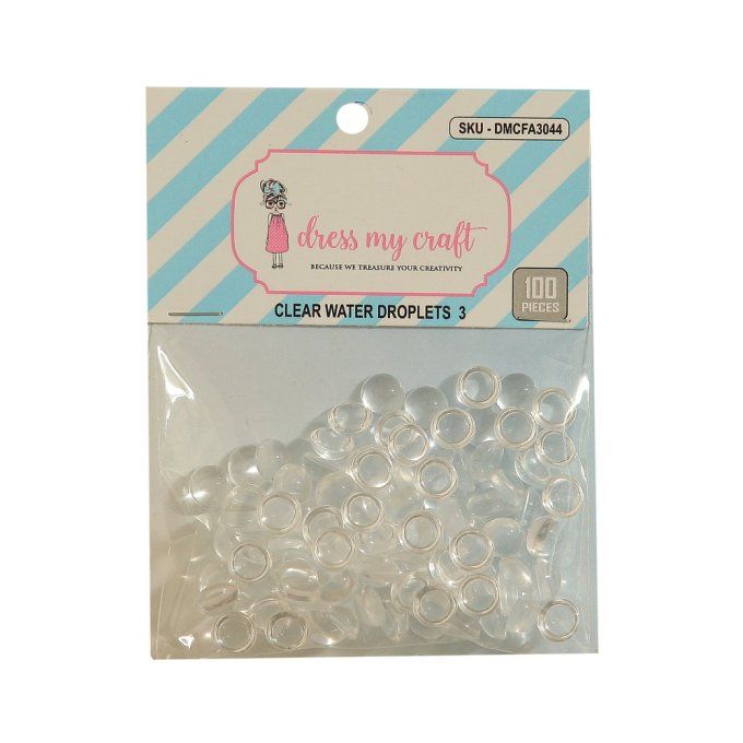 Dress my craft - dômes en plastique transparents - dim. 8mm environ 