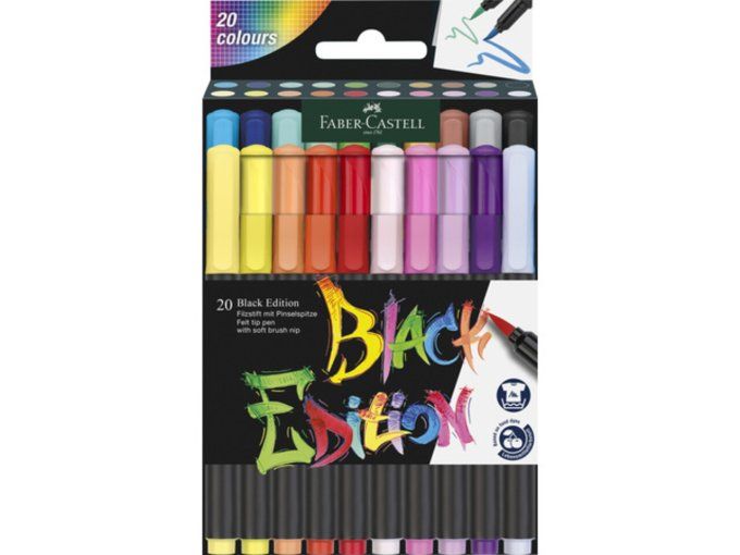 20 feutres Black Edition - Faber Castell