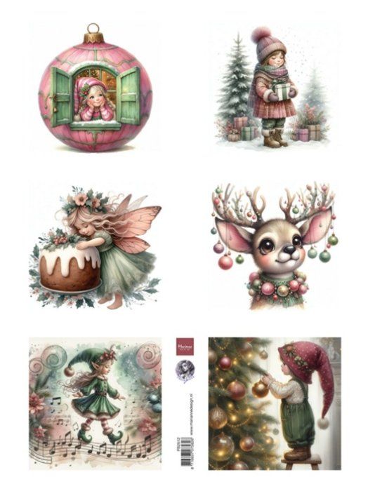 Marianne design - Feuille A4 - à l'unité, enchanted christmas