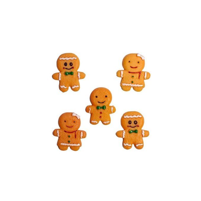 Boutons à coller - bonhomme pain d'épices
