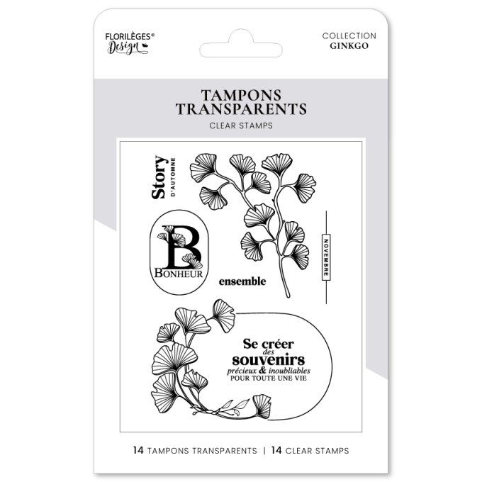 Florilèges Design, planche de tampons, Gingko, Story d'automne