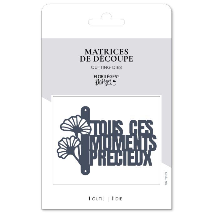Florilèges Design, 1 die, tous ces moments précieux, Gingko - 10x12cm