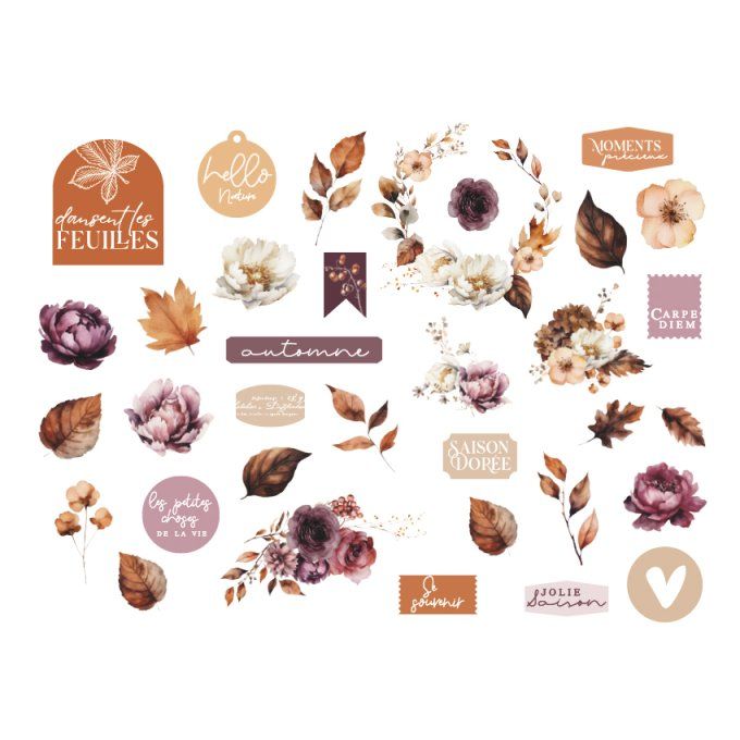 Florilèges Design, 34 Die-cuts, collection : Carnet nature