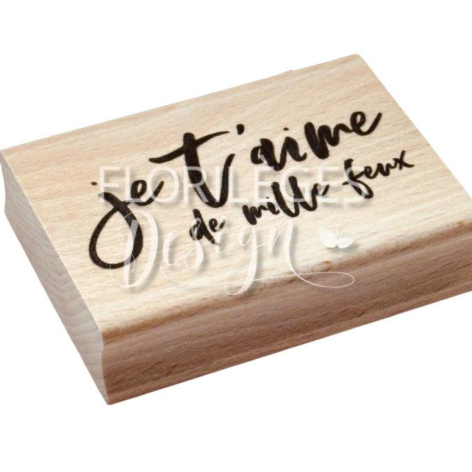 Florilèges Design, tampon en bois, De mille feux, dimension 6x8cm env.