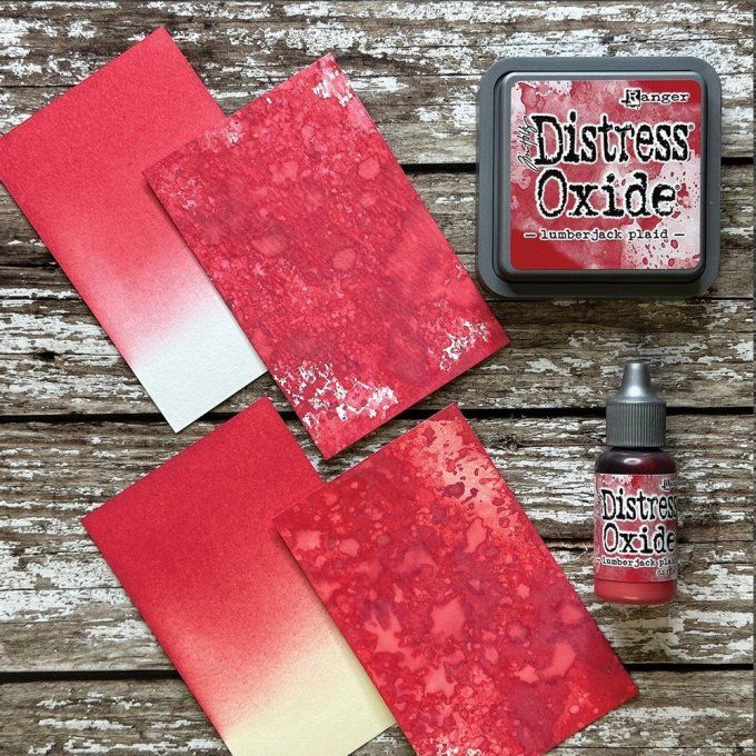 Distress oxide, Lumberjack plaid