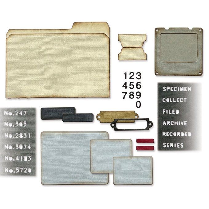 54 Dies/matrices de découpe, Sizzix - Thinlits die set specimen