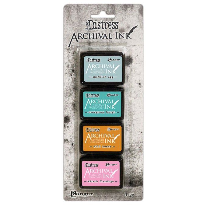 Archival Ink, Tim Holtz, Kit 4, (4 couleurs)