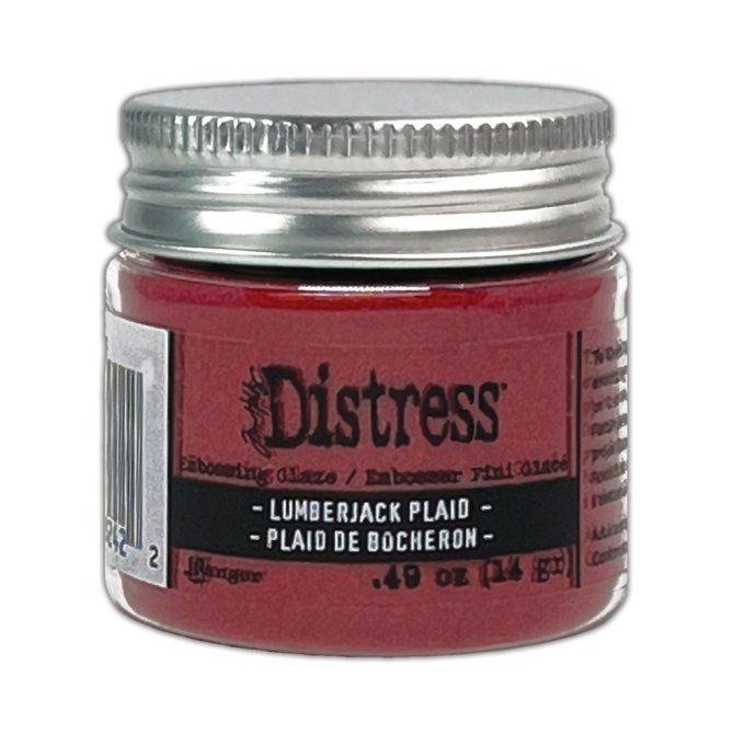 Distress Embossing glaze, Tim Holtz, couleur : Lumberjack plaid (14g environ)