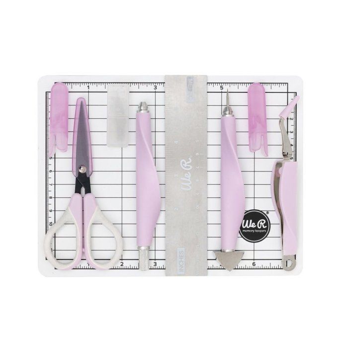 Trousse mini outils et mini tapis, We R Memory Keepers - Lilas