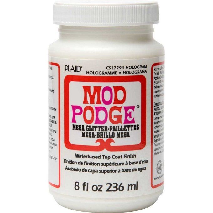 Mod podge - 236ml - mega glitter paillettes - Holographique 