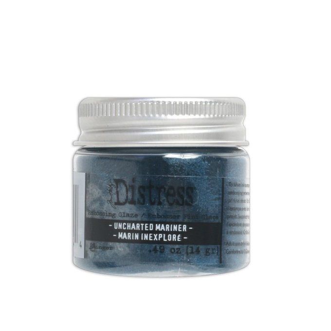 Distress Embossing glaze, Tim Holtz, couleur : Uncharted mariner glaze (14g)