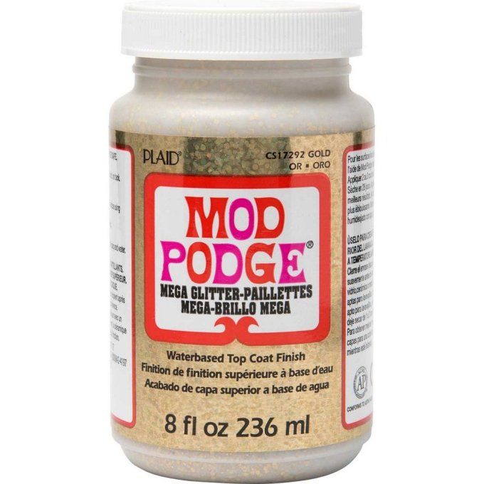 Mod podge - 236ml - Mega glitter - doré