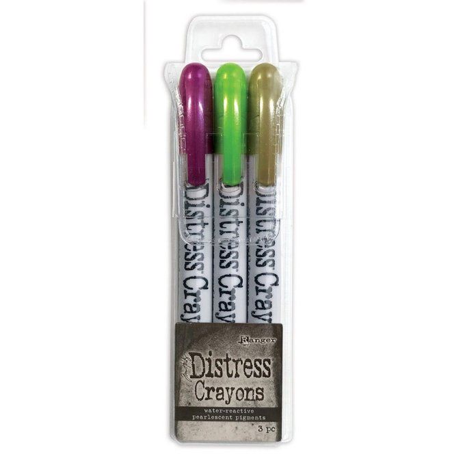 Crayons distress, Ranger, set de 3 crayons, perlescent - Halloween set 4