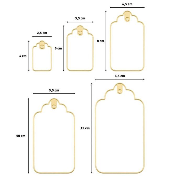 5 Dies/matrices de découpe, Tags festonnés