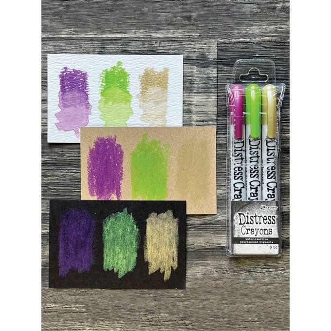 Crayons distress, Ranger, set de 3 crayons, perlescent - Halloween set 4