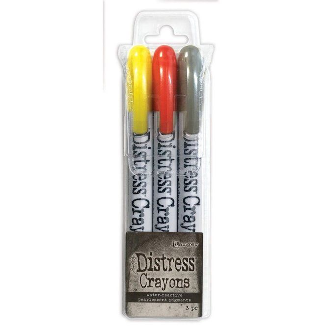 Crayons distress, Ranger, set de 3 crayons, perlescent - Halloween set 3