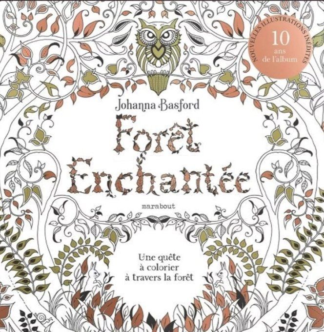 Marabout - Livre de coloriage, Forêt enchantée, Edition enchantée, Johanna Basford