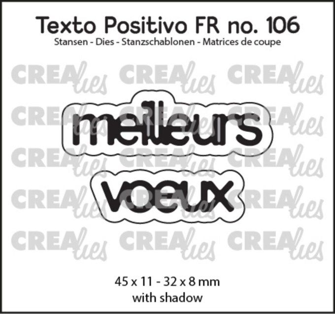 Dies/matrices de découpe, Meilleurs Voeux, dies mot + contour