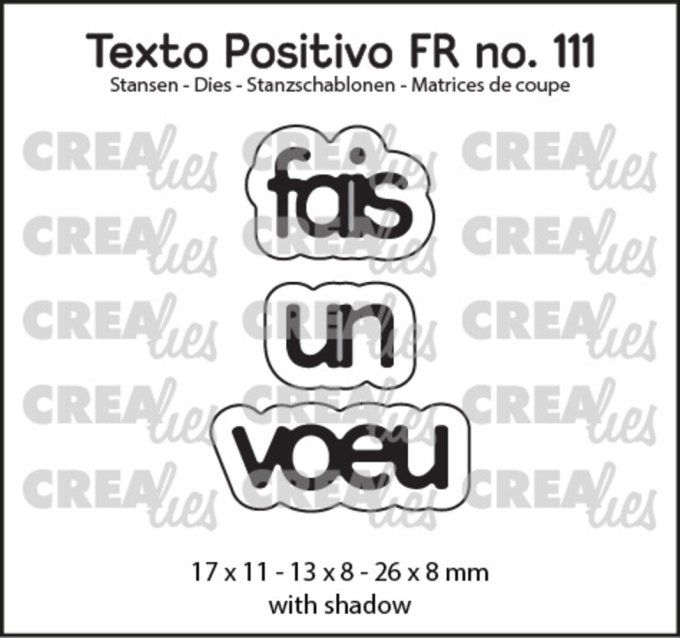 Dies/matrices de découpe, Fais un voeu, dies mot + contour