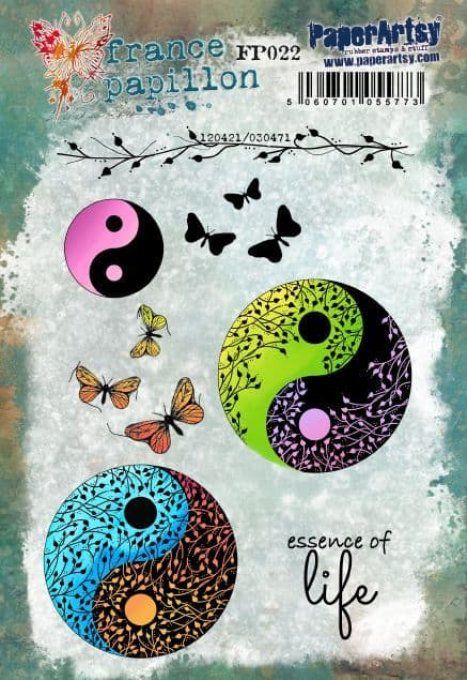 7 tampons caoutchouc, collection France Papillon, (022), PaperArtsy