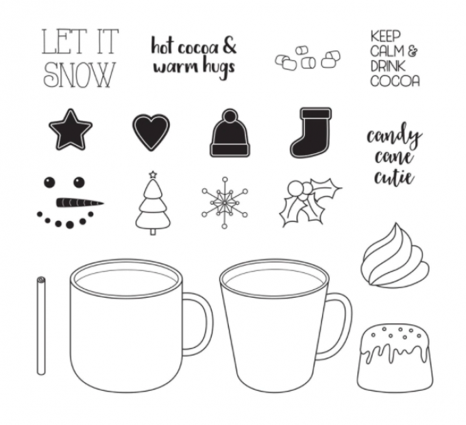 Ensemble de Tampons, Fun stampers - Journey cups of cocoa