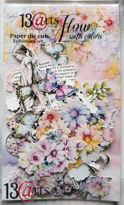 Ensemble de die-cuts, Collection : Flow with colors, 13@rts