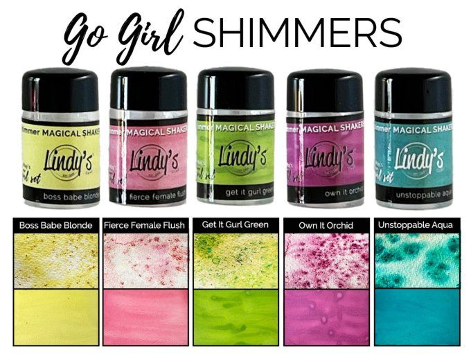 Lot de 5 Pigments Magical shaker, Lindy's, Shimmer - Go Girl !