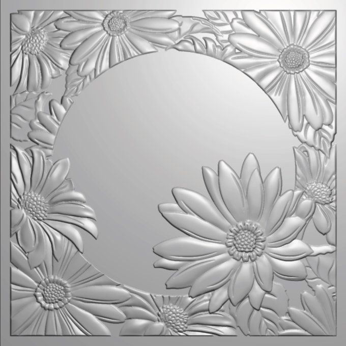 Crafter's companion - Classeur d'embossage, 3d - Gorgeous Gerberas - dimension : 14x14cm environ