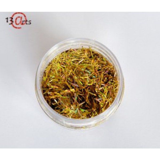 Paillettes, 13@rts, strips or, 3mm