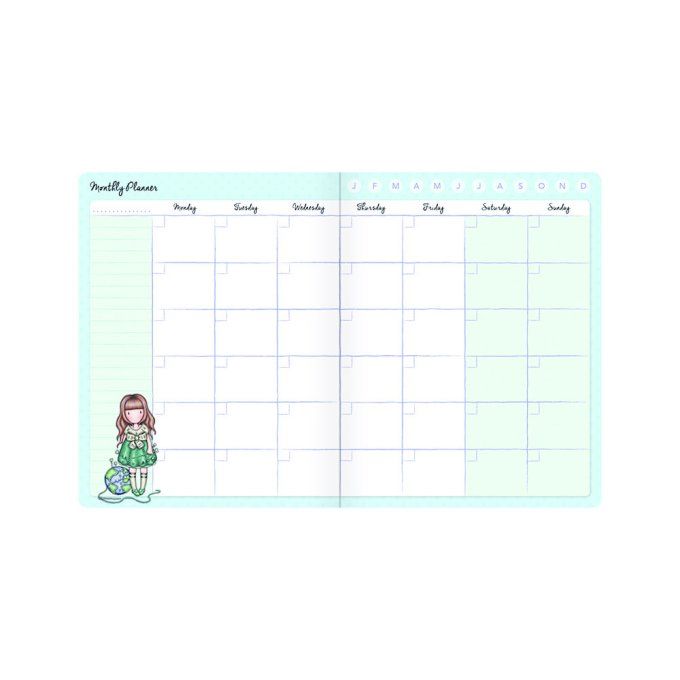 Gorjuss, Daily planner non daté, purrrrrfect love, dimension : 11.5x14.5cm