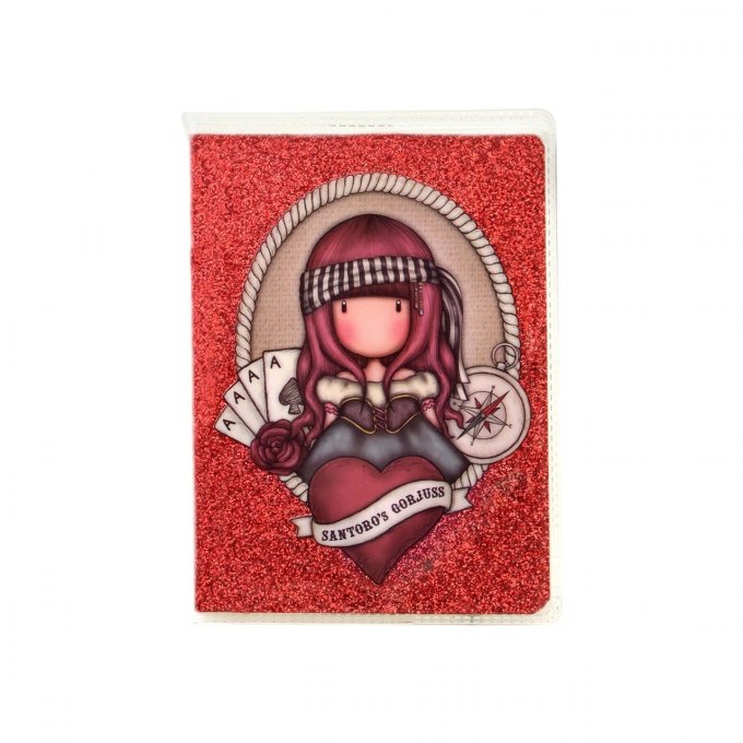 Mini carnet Gorjuss  - couverture pailletée - pirate - dim. 7x10x1cm