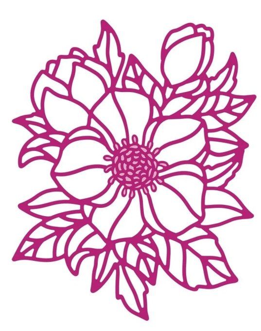1 Die/matrice de découpe, Crafter's companion - Hellebores - dimension : 9.7x11.7cm
