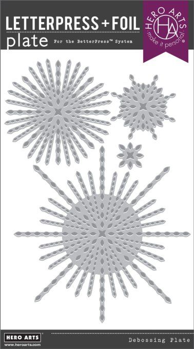 Hero Arts, 4 letterpress - Starburst