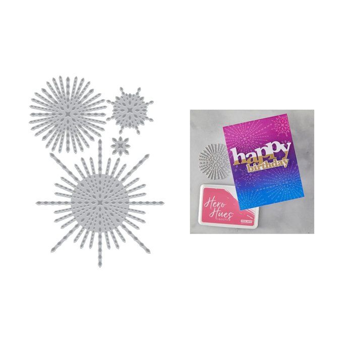 Hero Arts, 4 letterpress - Starburst