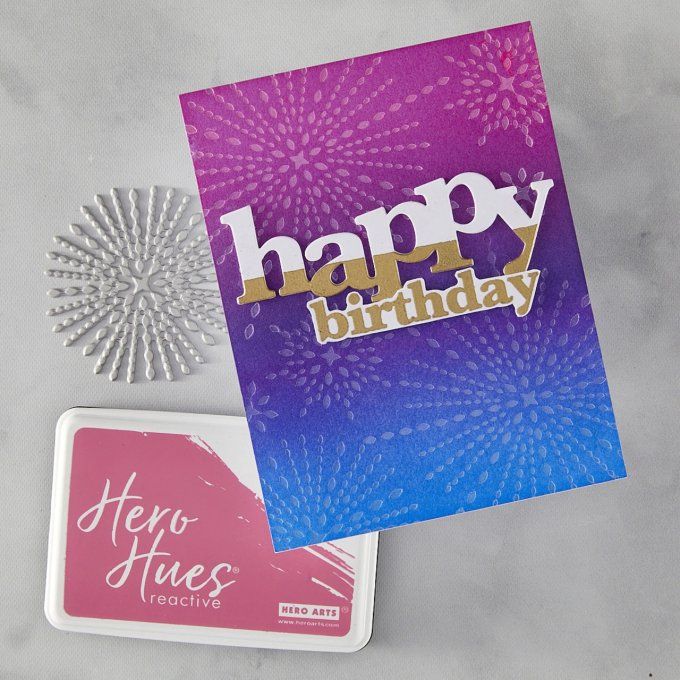 Hero Arts, 4 letterpress - Starburst