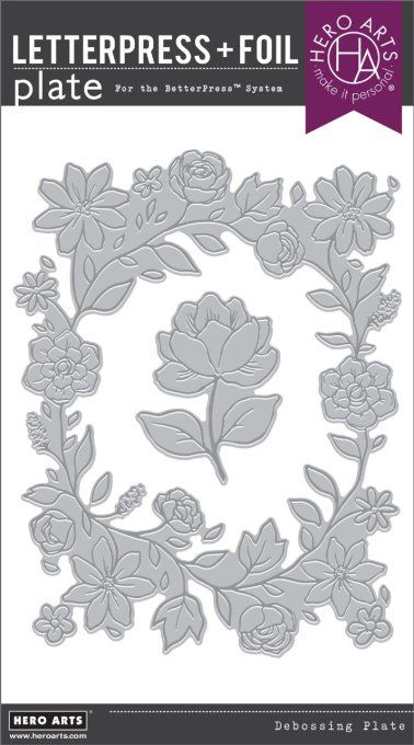 Hero Arts, 2 letterpress - Floral border