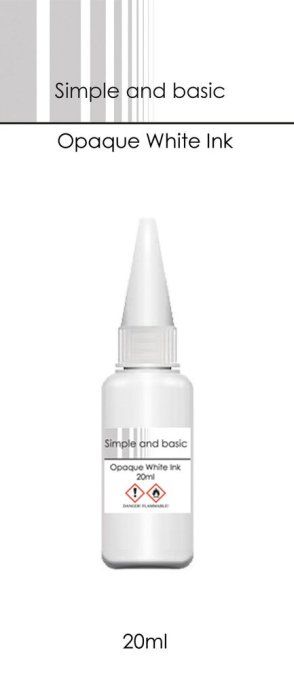 Encre liquide - Simple and basic - blanc opaque - 20ml