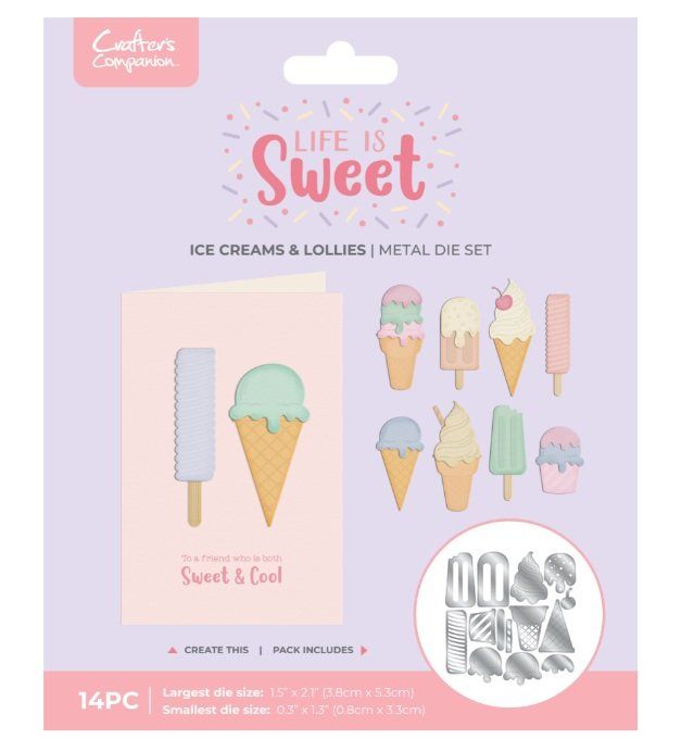 14 Dies, Crafter's companion - Life is sweet, ice cream & lollies
