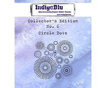 Tampon caoutchouc, Circle dots, IndigoBlu