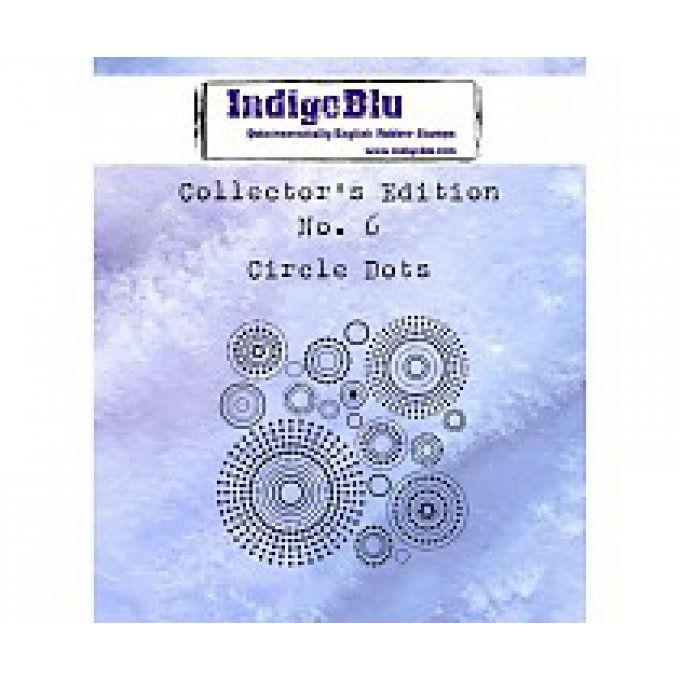 Tampon caoutchouc, Circle dots, IndigoBlu