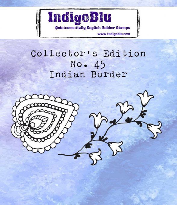 Tampon caoutchouc, Indian Border, IndigoBlu