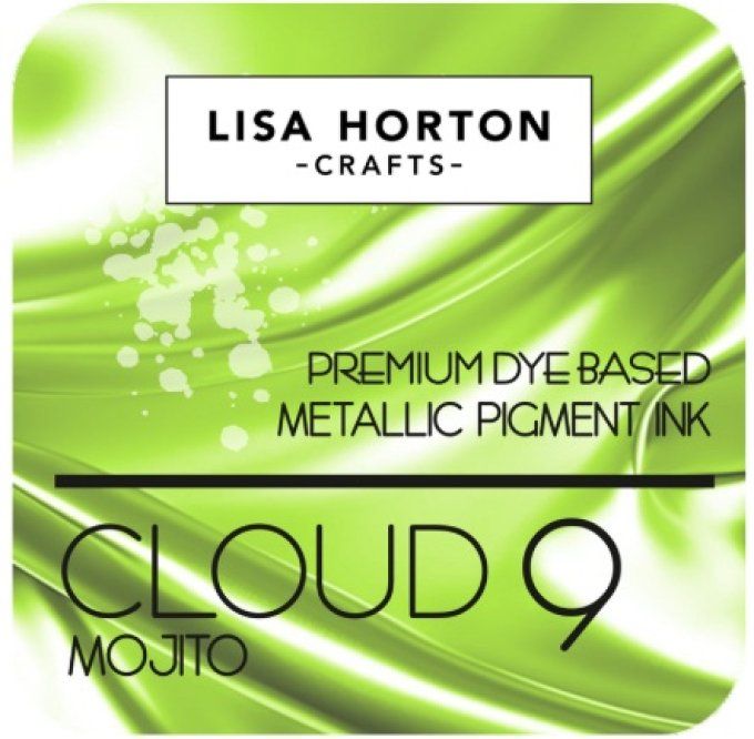 Lisa Horton Craft, cloud 9 - pad encre - Metallic ink - couleur: Mojito, grand pad