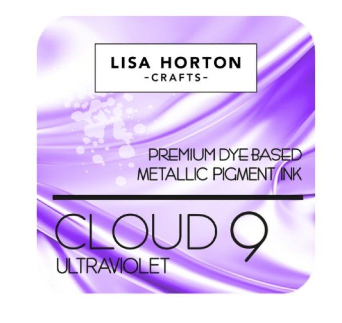 Lisa Horton Craft, cloud 9 - pad encre - Metallic ink - couleur: ultra violet, grand pad