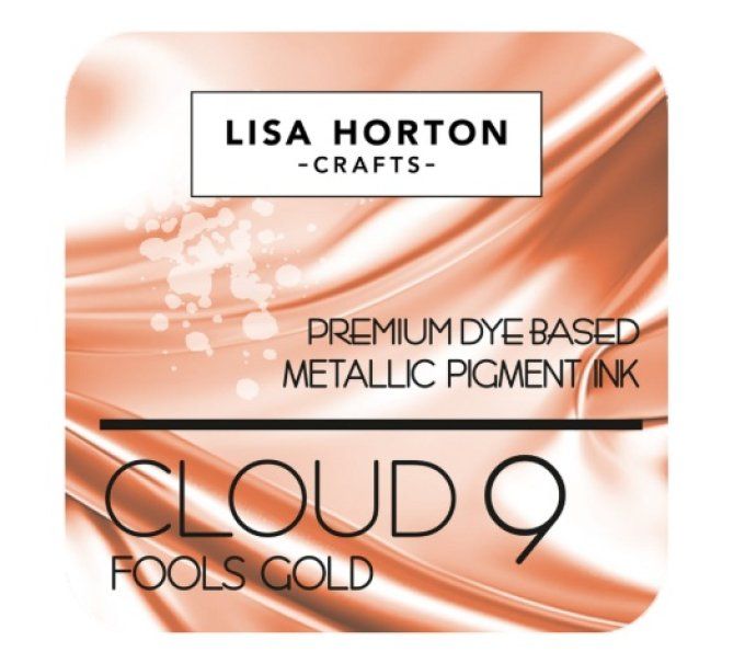 Lisa Horton Craft, cloud 9 - pad encre - Metallic ink - couleur: Fool gold, grand pad