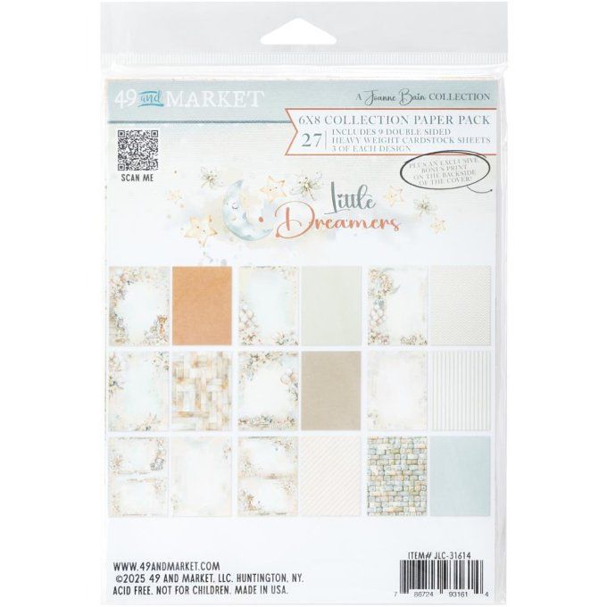 49 And Market - Ensemble de 27 feuilles, 15x20cm, collection : Little dreamers