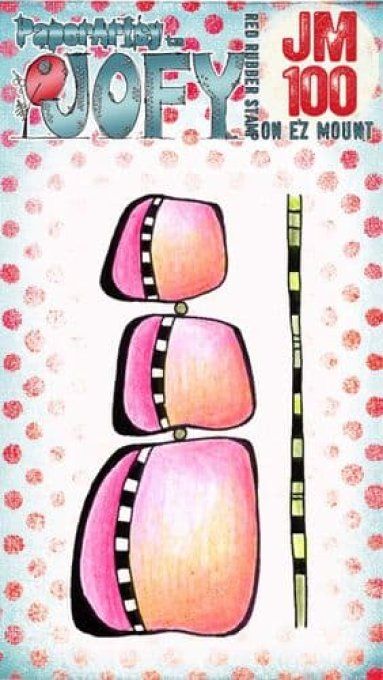 2 Mini tampons caoutchouc, collection Jofy (100), PaperArtsy 