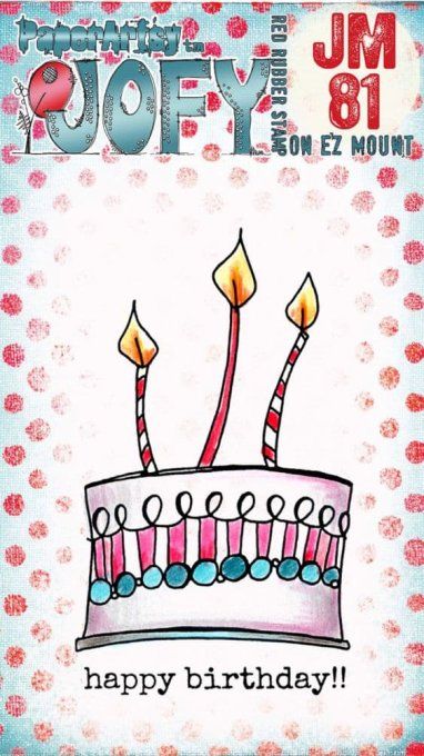 Mini tampon caoutchouc, collection Jofy (81), PaperArtsy, gâteau