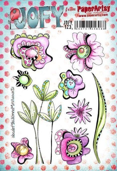 10 tampons caoutchouc, collection Jofy, PaperArtsy 